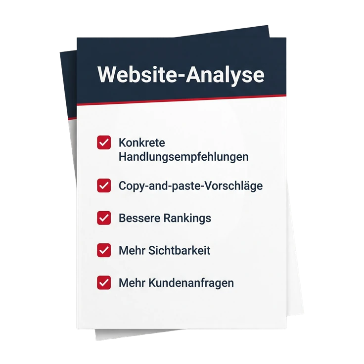 Website-Analyse mit Maßnahmenplan