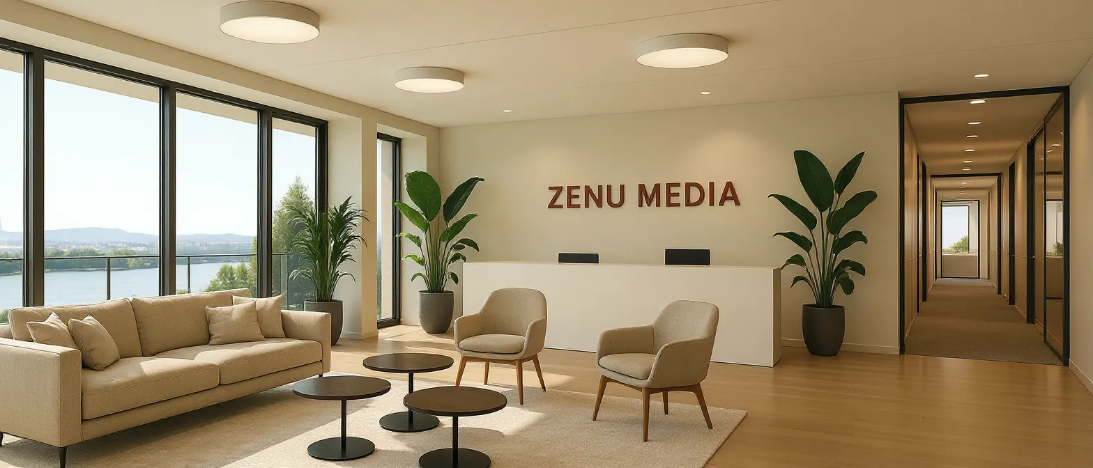 Modernes Buero von Zenu Media in Wien